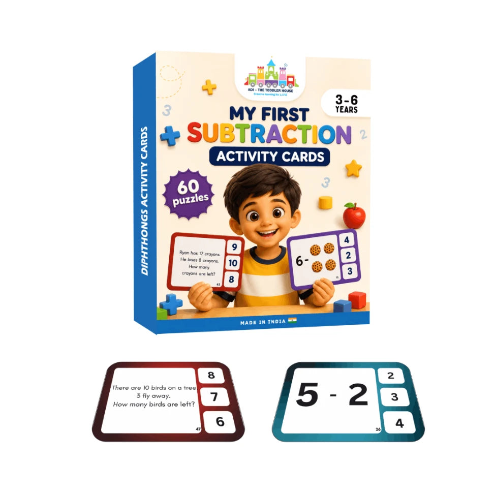 subtraction activity cards