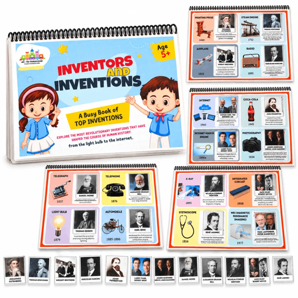 Inventors and Inventions Busy Book | Interactive Activity Book for Kids 4–9 Years