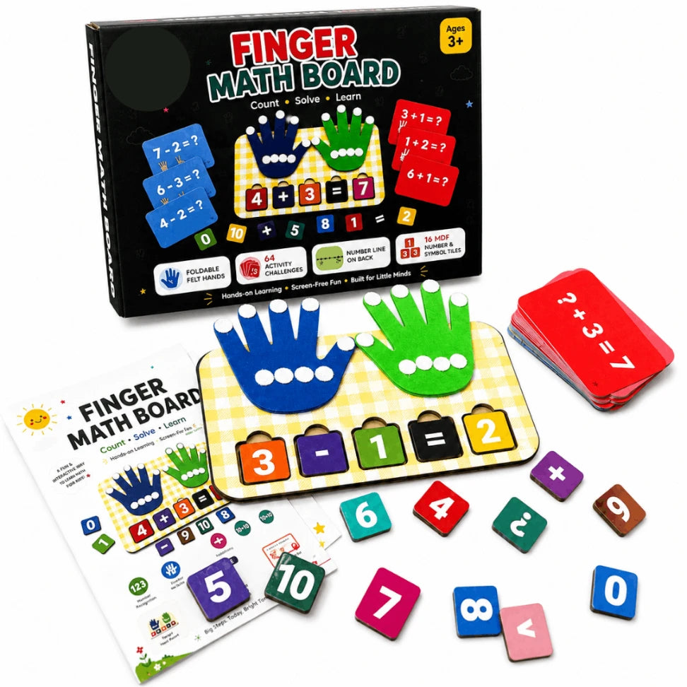 finger maths board for kids age 3+