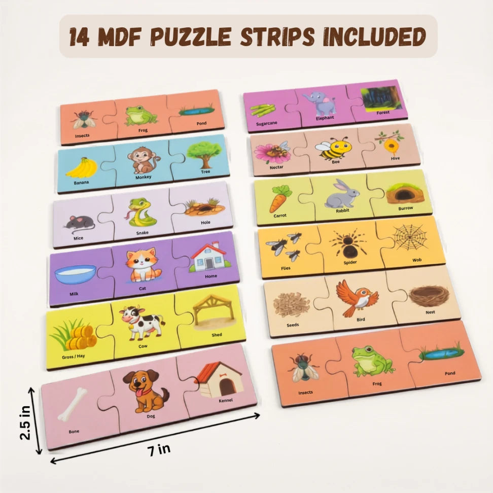Animal matching puzzle for kids