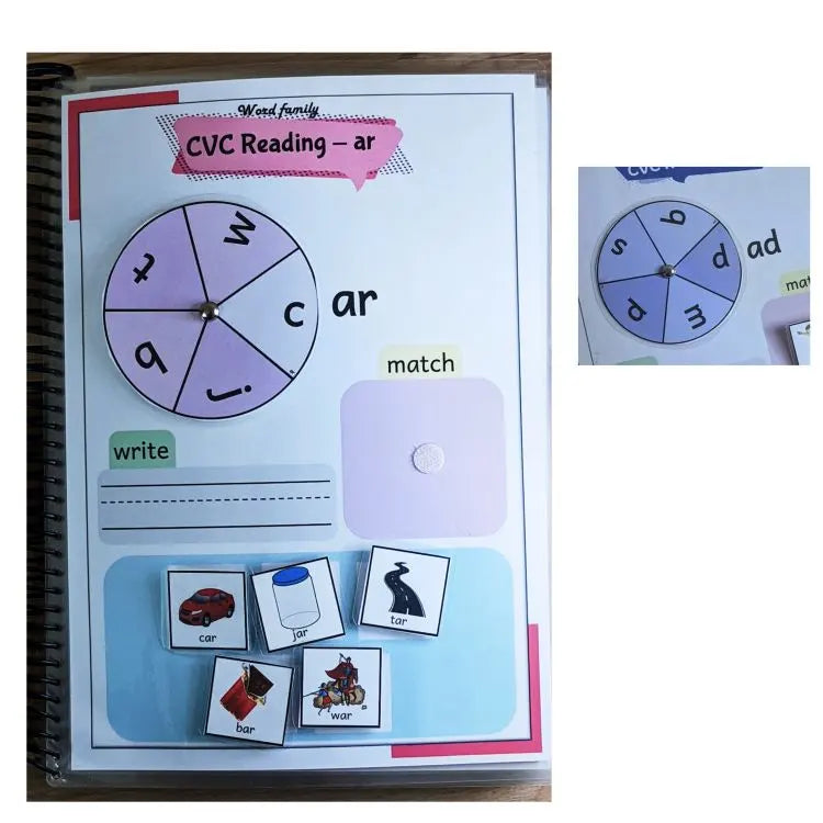CVC READING β Phonics activity binder
