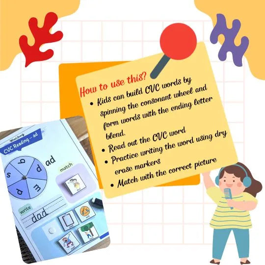 CVC READING β Phonics activity binder