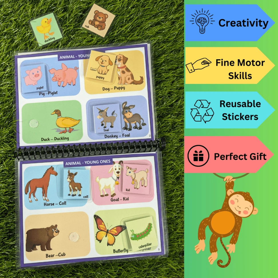 Animals and their Youngones -– A busy book binder