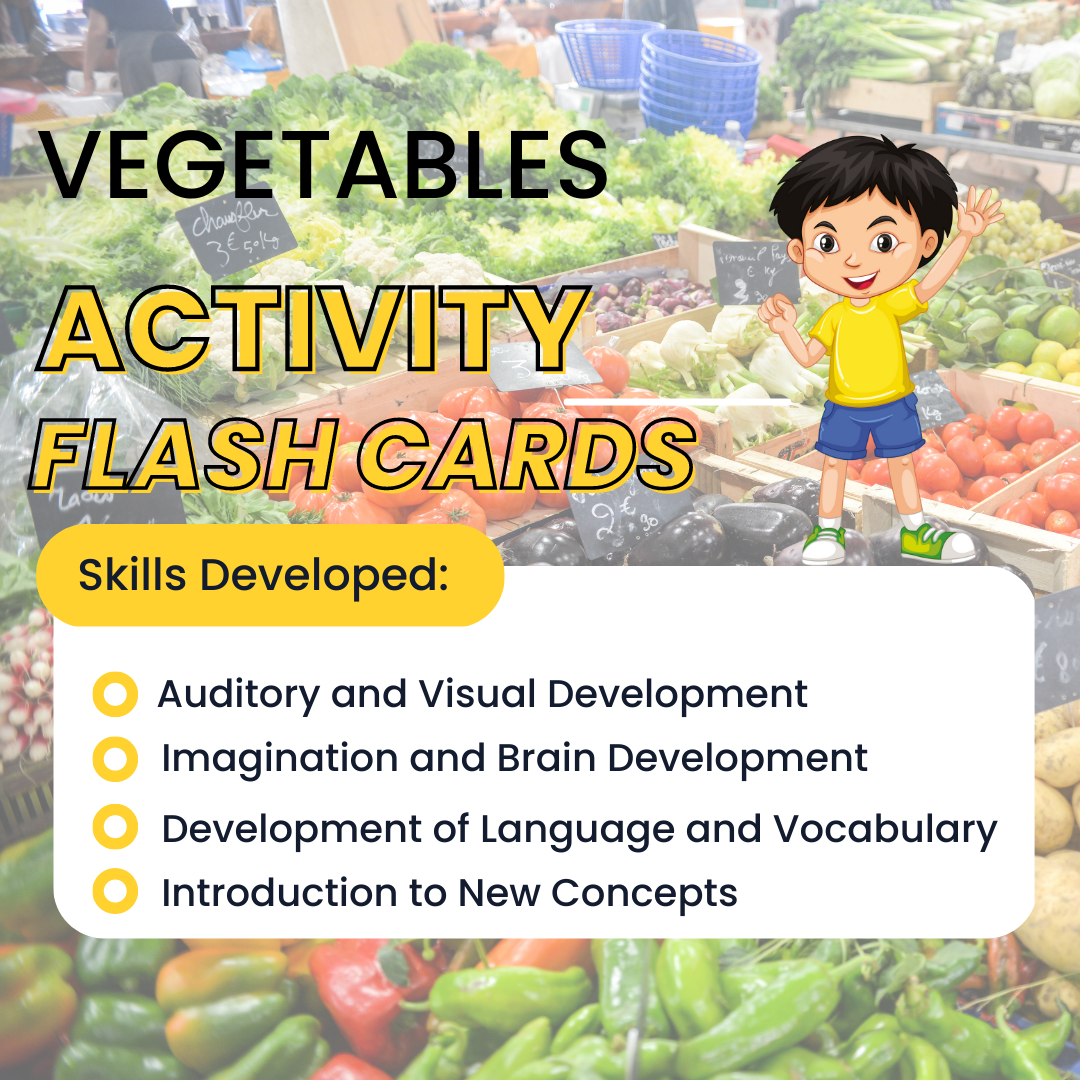 Vegetables Activity Flash cards