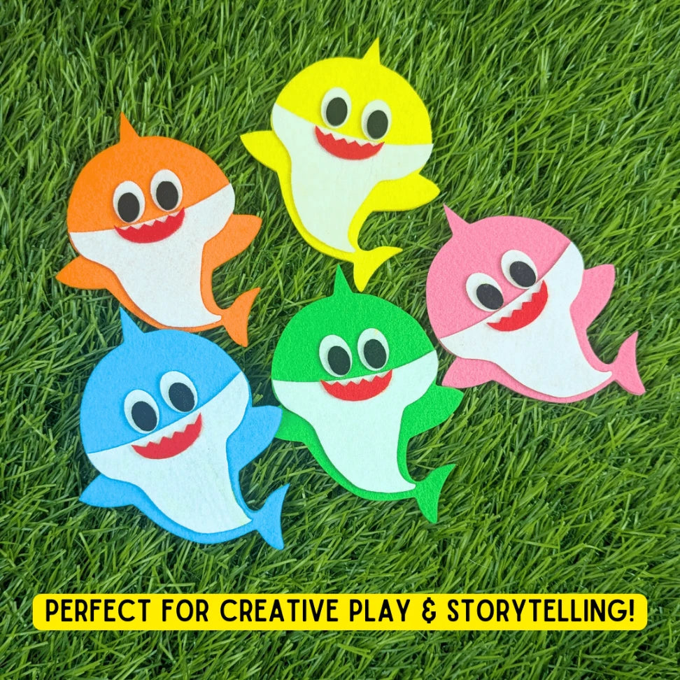 Colorful felt puppets for kids