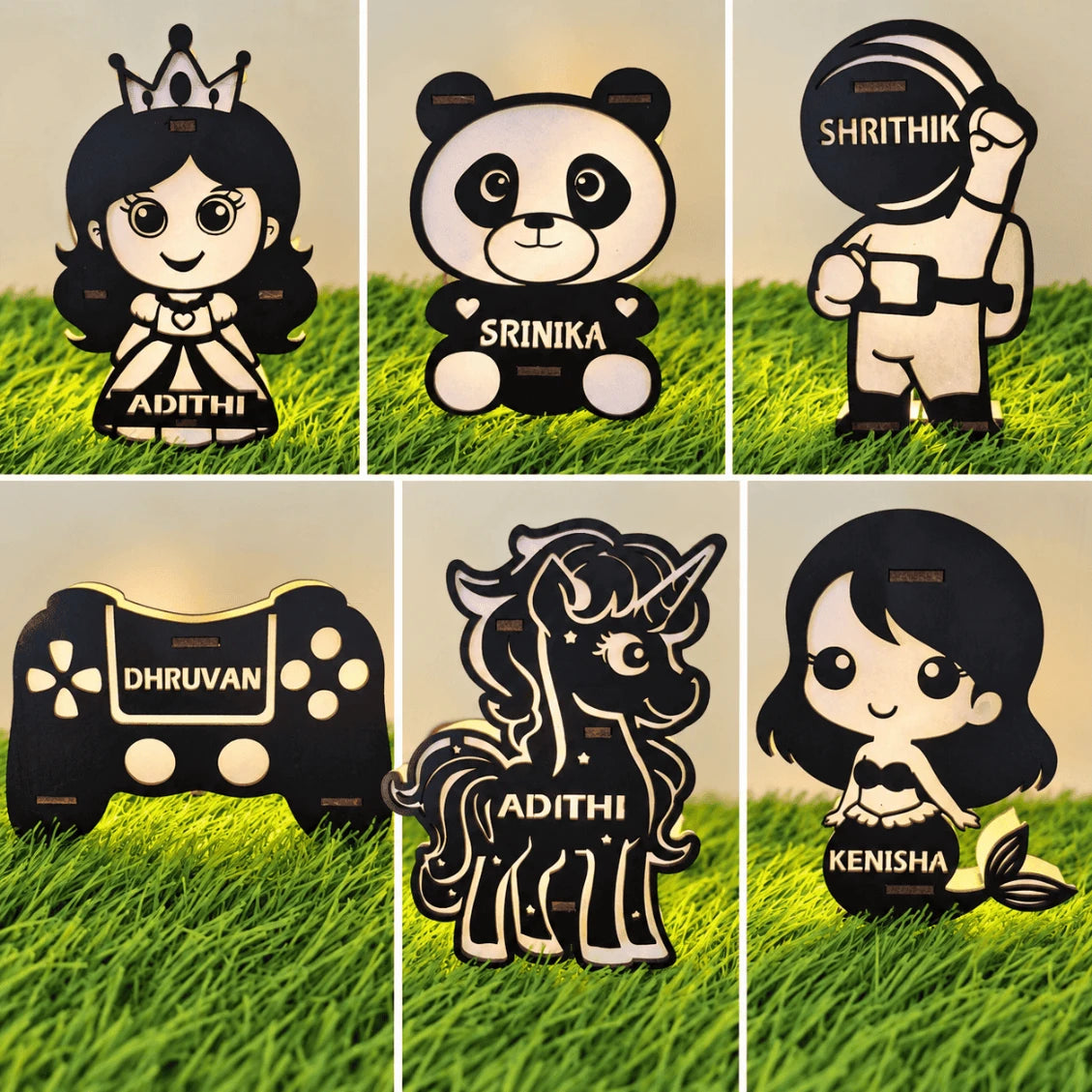 Personalized LED Wooden Name Lamp for Kids | 5 Inch Custom Night Light