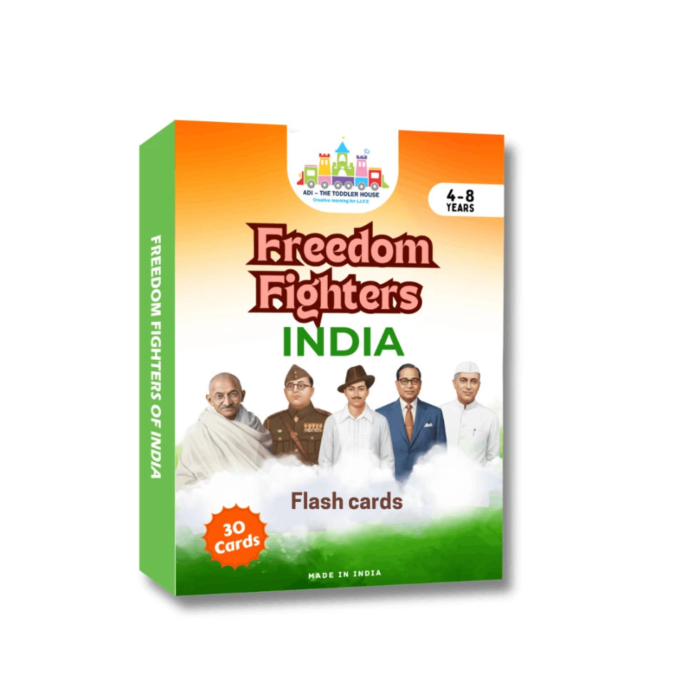 Freedom Fighters of India flash cards for kids