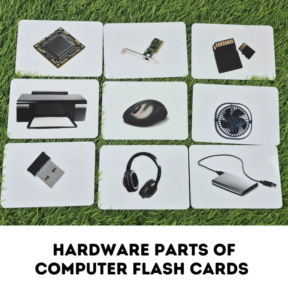 Hardware Parts of Computer - Right Brain Flash Cards