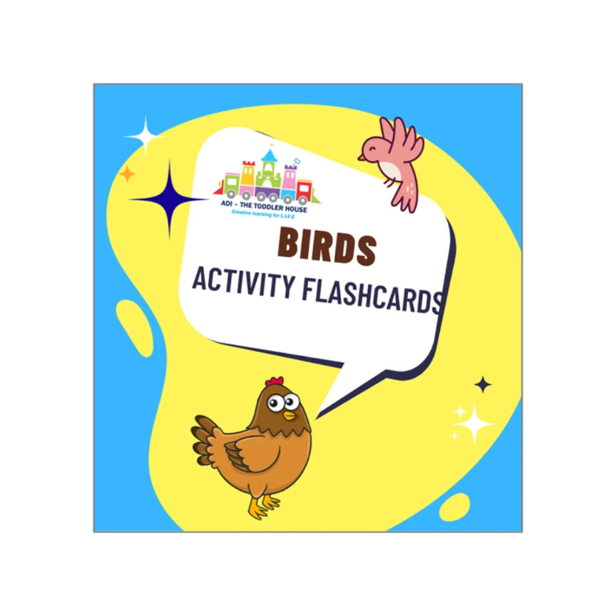 Educational bird flashcards for 1-year-olds