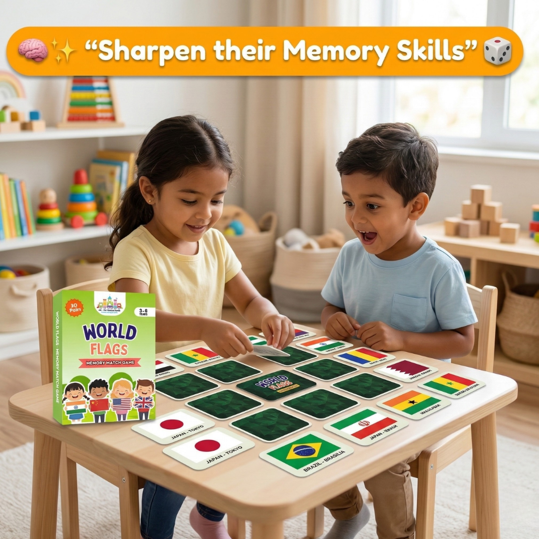 Montessori world countries flag game for kids India