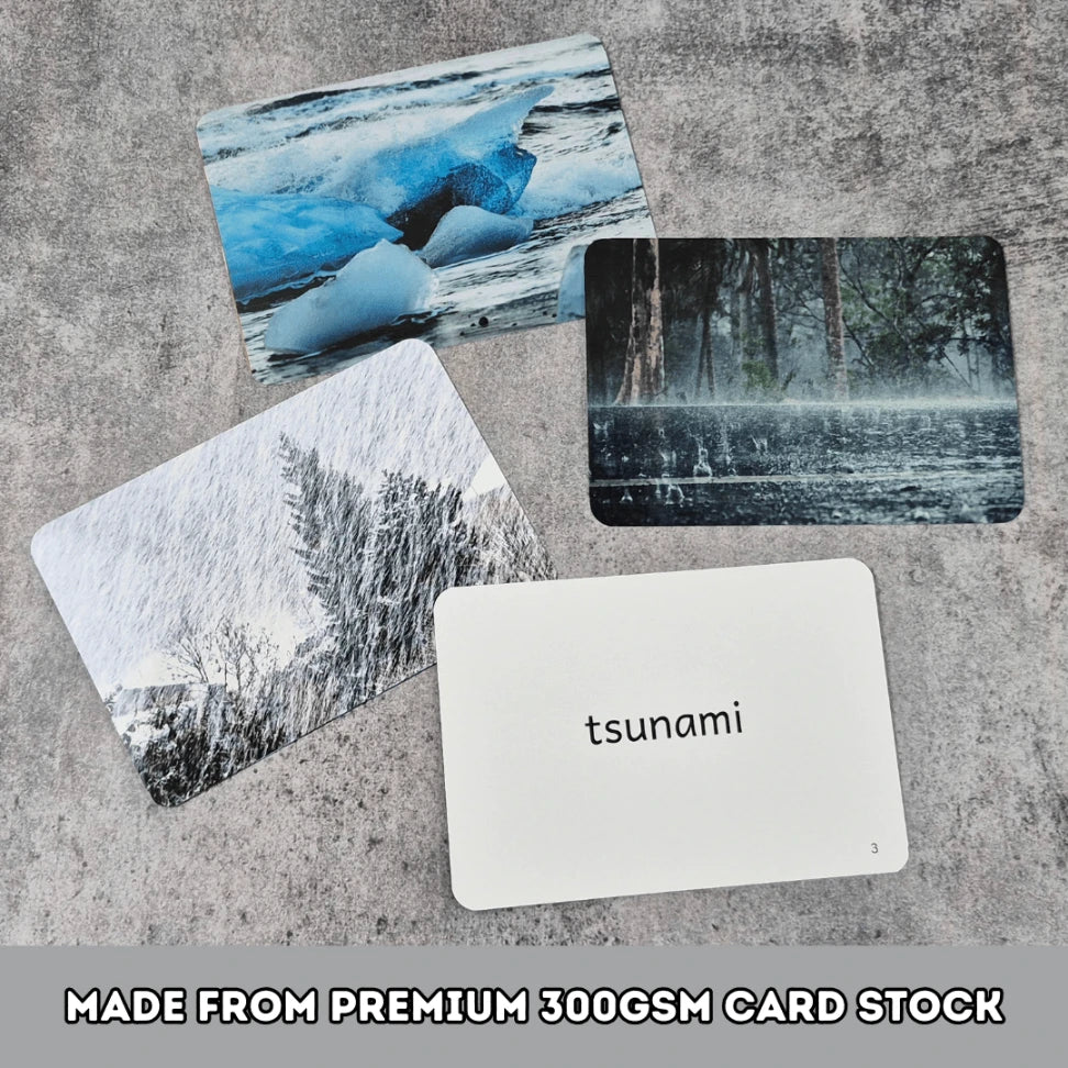 Natural Disasters - Right Bain Flash Cards