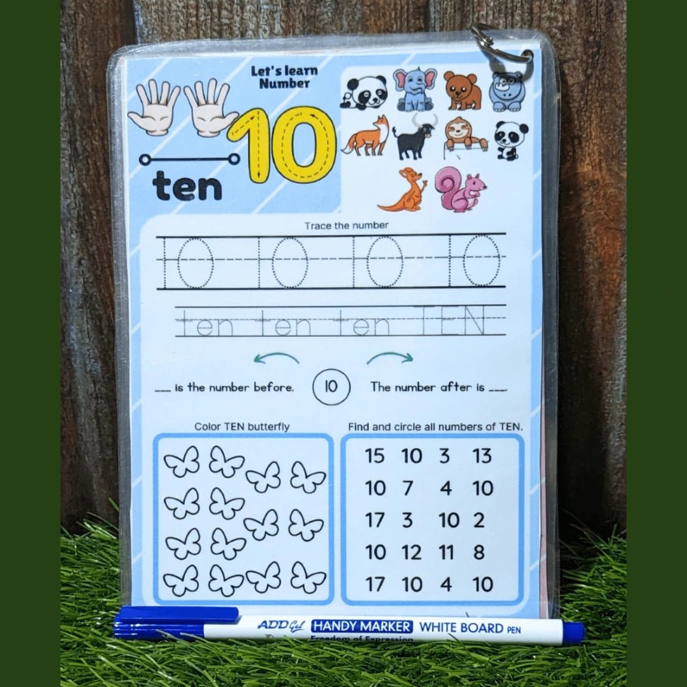 Number tracing book – Reusable, Pre writing