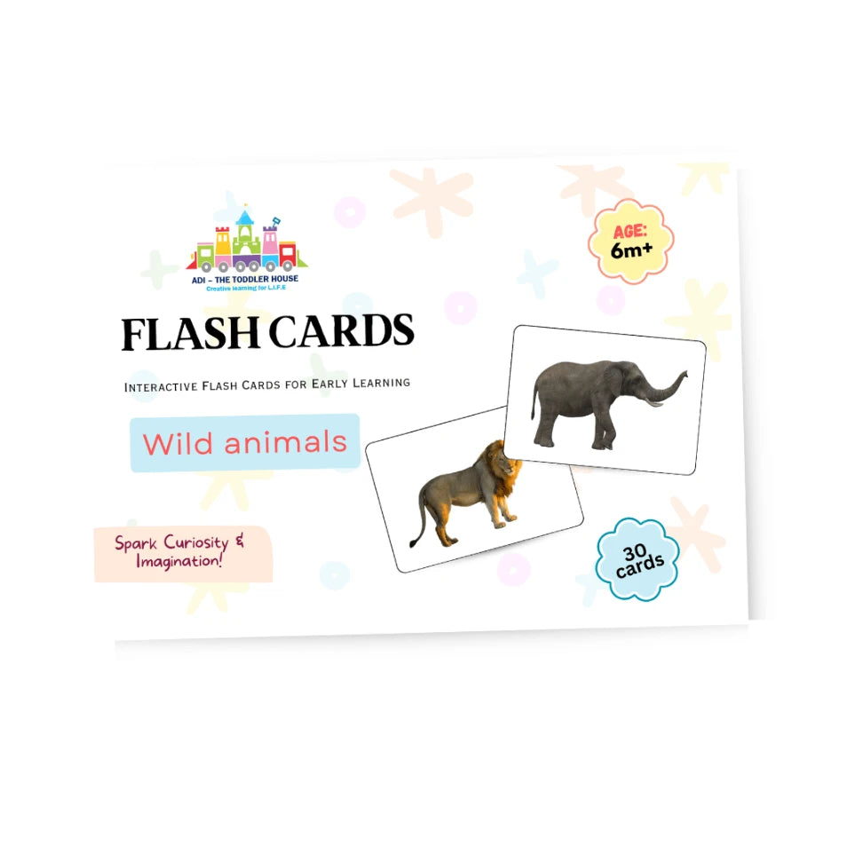 Wild animals flash card