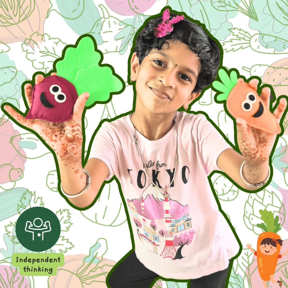 oft Montessori vegetable toys set β broccoli, beetroot, brinjal
