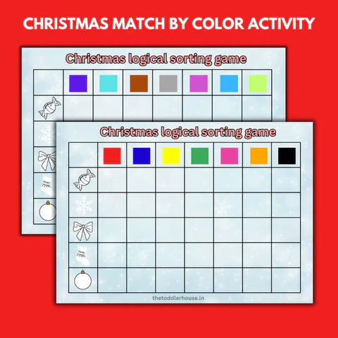 Christmas Match by Color Activity: A Fun and Educational Color Sorting Game for Kids