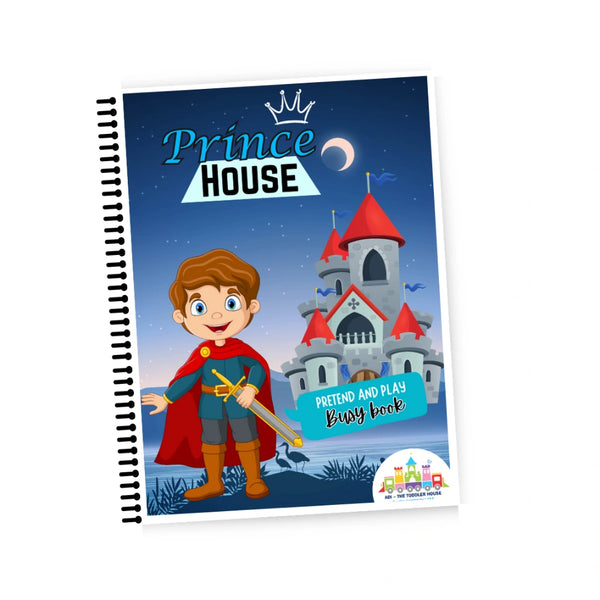 Prince House Pretend & Play Busy Book | Reusable Montessori Activity Book for Kids