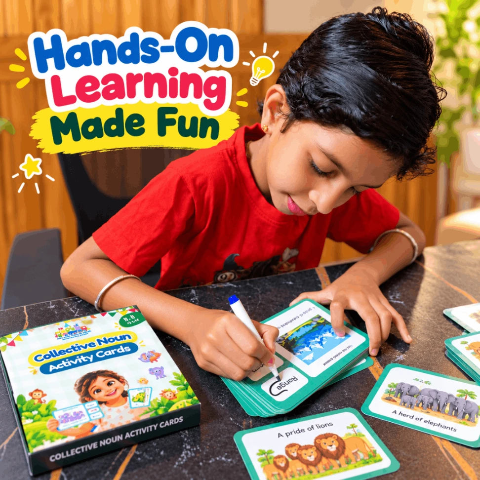 collective noun learning cards for children
