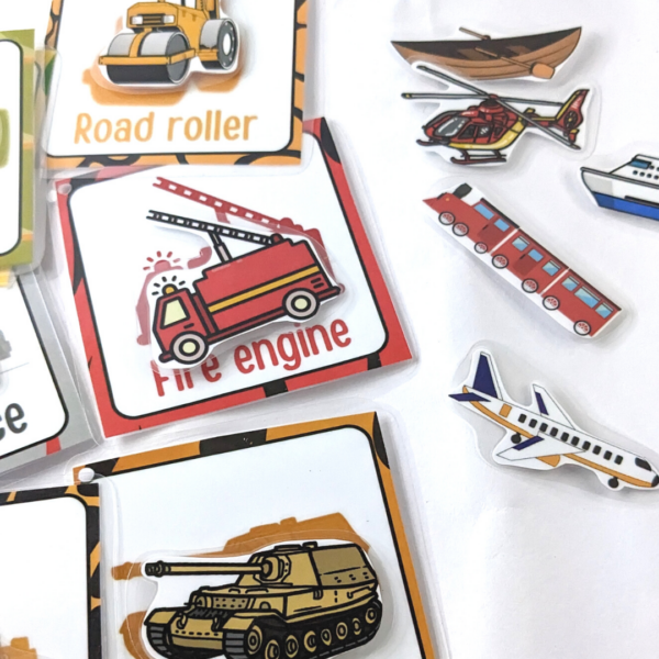 Vehicles Activity Flash cards