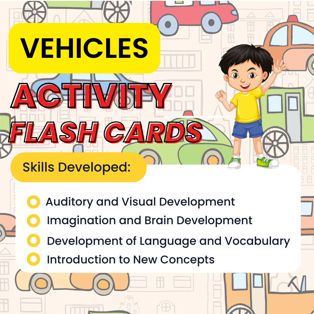 Vehicles Activity Flash cards