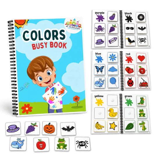 Colors Busy Book for Kids | Color Matching & Recognition Activity Book | Preschool Learning Toy Age 3+