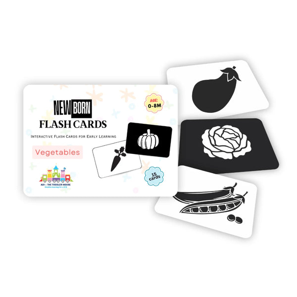 Newborn High-Contrast Vegetable Flashcards