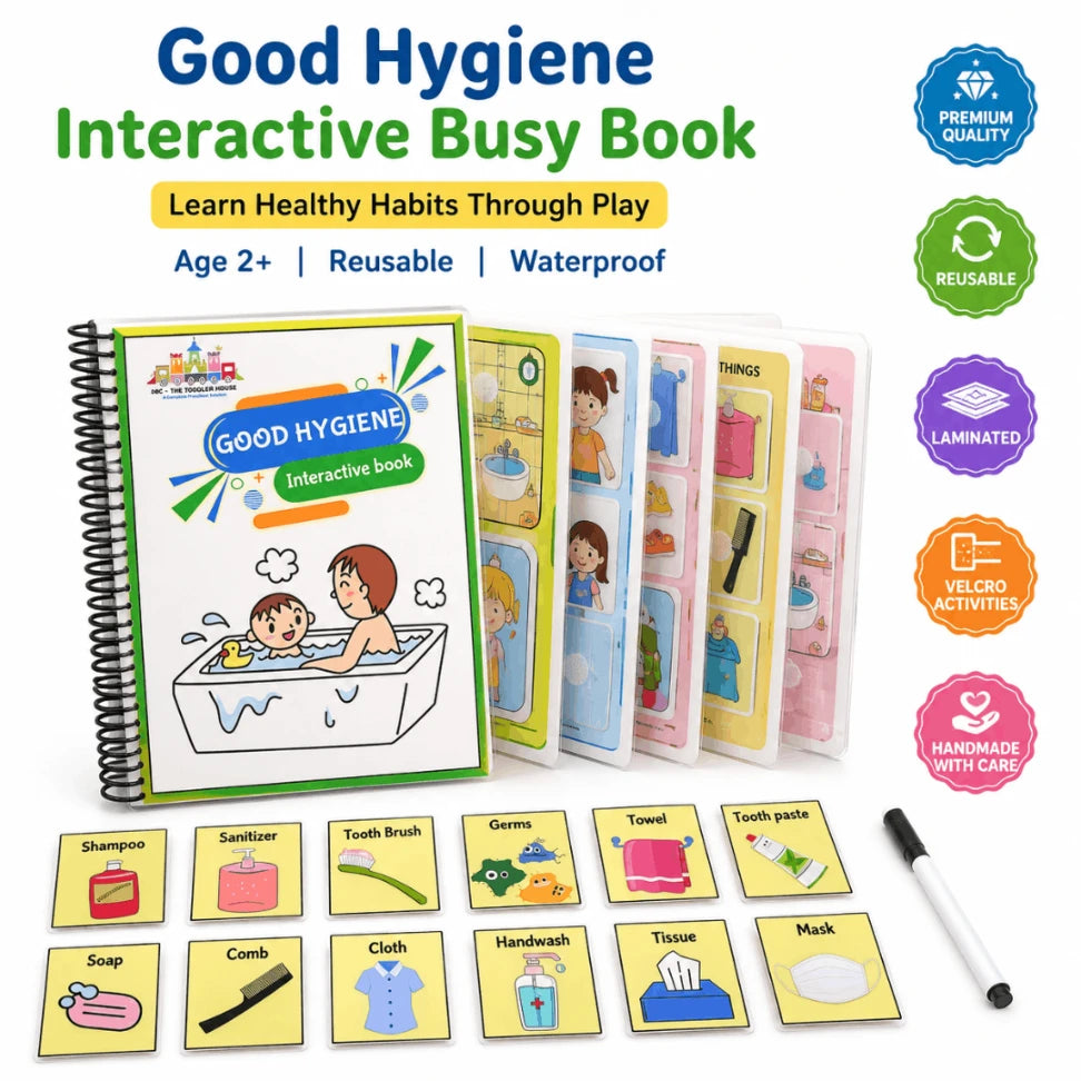 Good Hygiene Busy Book for Toddlers (2+ Years) | Interactive Montessori Learning Activity Book