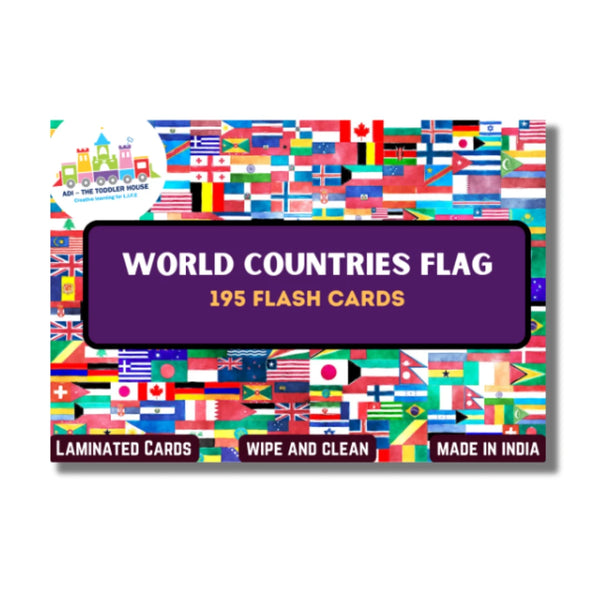 World Flags Flash Cards for Kids | 195 Countries, Capitals, Languages, Currencies & Landmarks | Geography Learning Cards