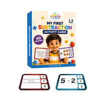 The Toddler House My First Subtraction Activity Cards | Montessori Math Flash Cards for Kids Age 3–6 | Reusable Preschool Learning Cards | 60 Math Activities