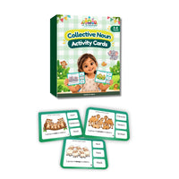 Collective Noun Activity Cards for Kids 4+ | Reusable Vocabulary & Language Learning Cards | Write, Wipe & Learn Again