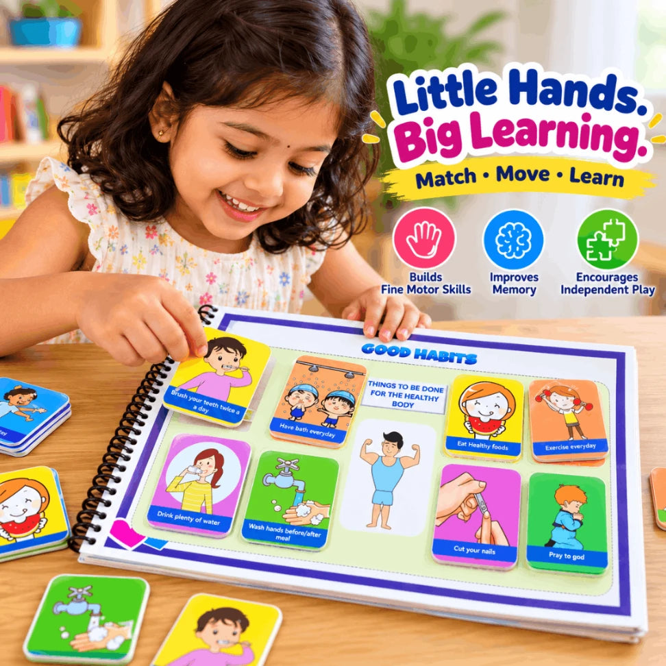 My Body Level 1 Preschool Busy Book | Human Body & Body Parts Learning Activity Book for Kids 2–5 Years
