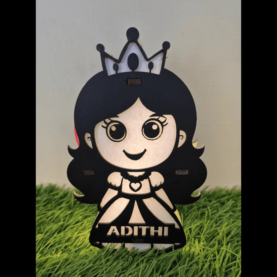Personalized LED Wooden Name Lamp for Kids | 5 Inch Custom Night Light