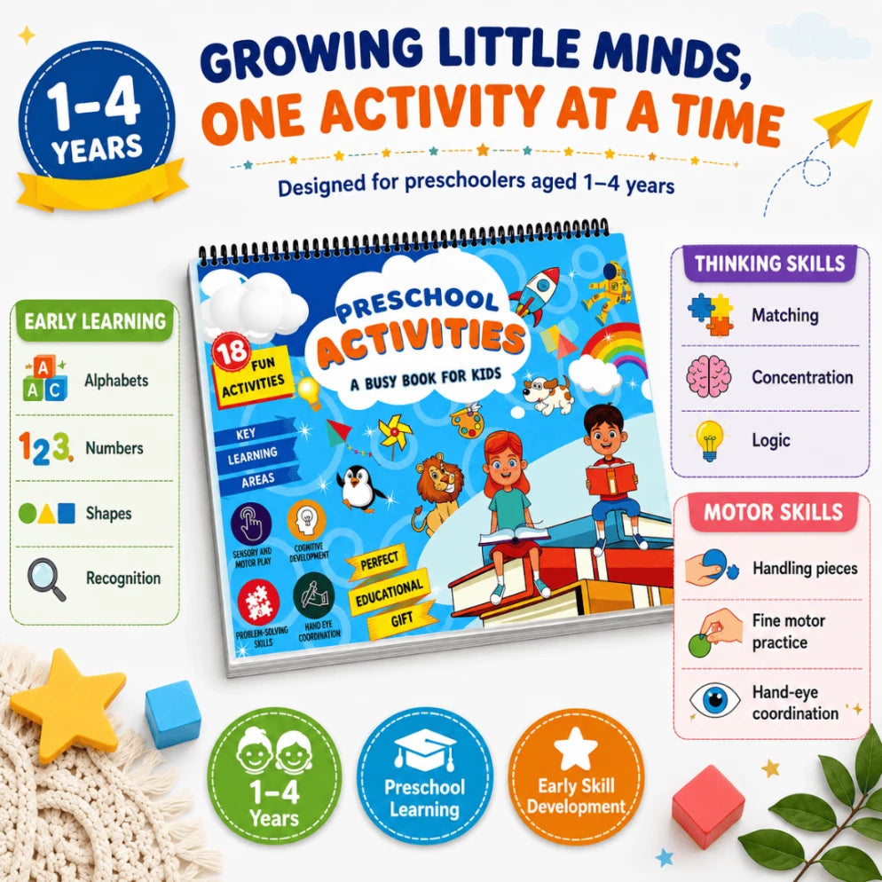 Preschool Activities Busy Book for Kids | Educational Activity Book for Ages 1–4