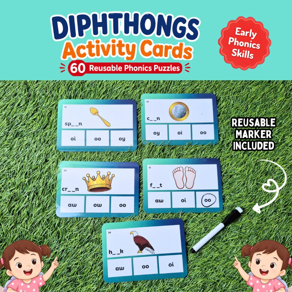 Diphthongs Activity Cards