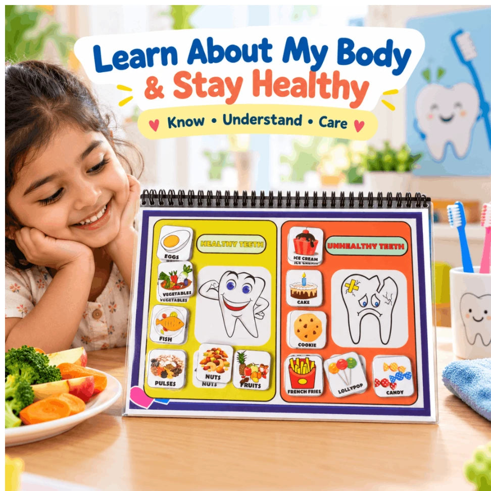 My Body Level 1 Preschool Busy Book | Human Body & Body Parts Learning Activity Book for Kids 2–5 Years