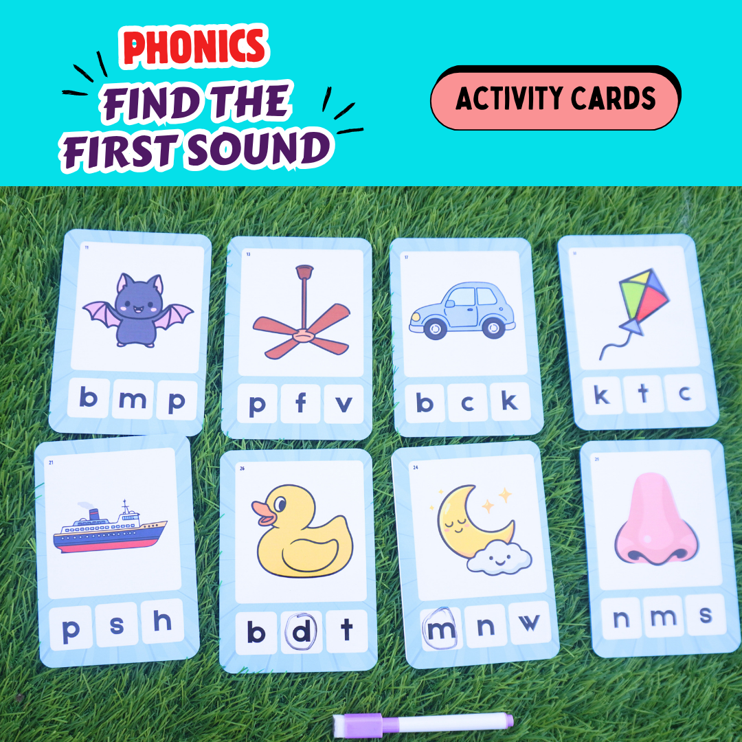 Montessori phonics first sound game for children