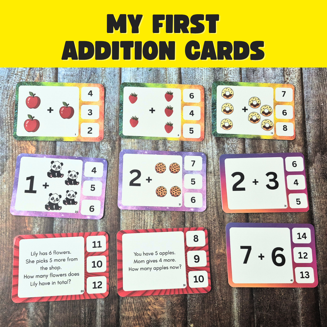 math learning cards for kids
