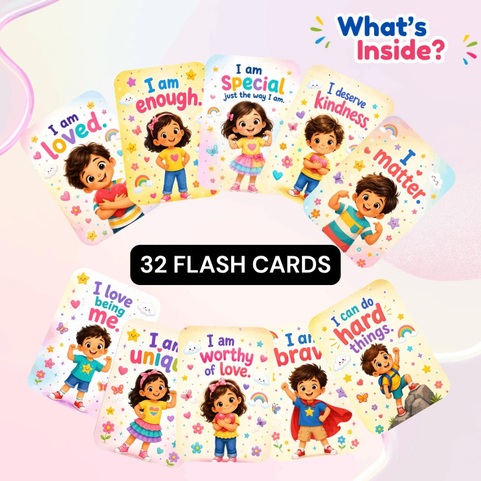 32 affirmation cards for children aged 3 to 8