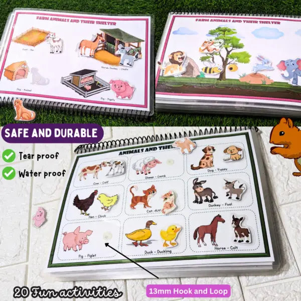 Animal safari activity book – Preschool busy book