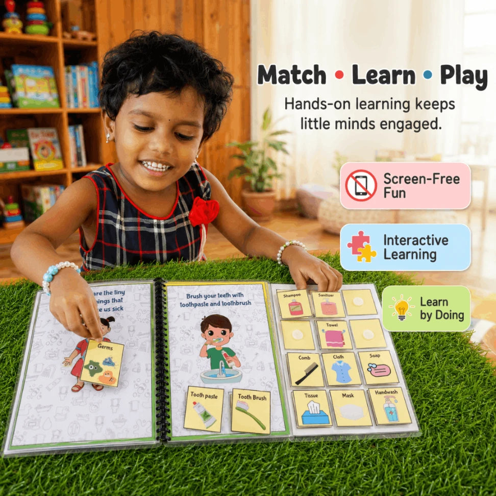 Good Hygiene Busy Book for Toddlers (2+ Years) | Interactive Montessori Learning Activity Book