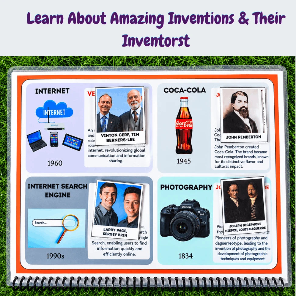 Inventors and Inventions Busy Book | Interactive Activity Book for Kids 4–9 Years