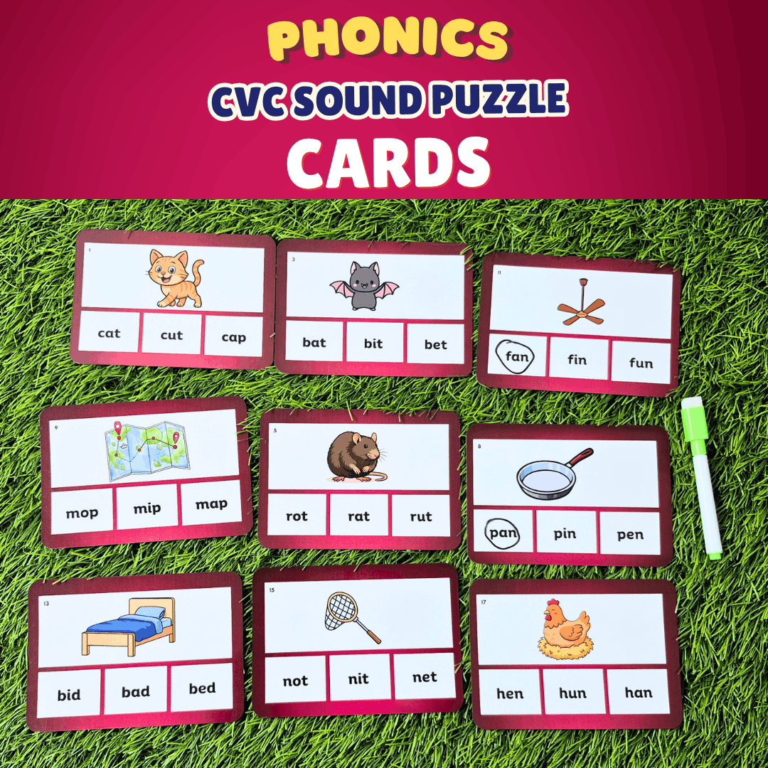 CVC word puzzles for kids