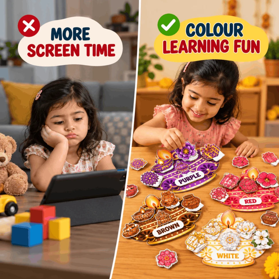 Montessori colour matching activity