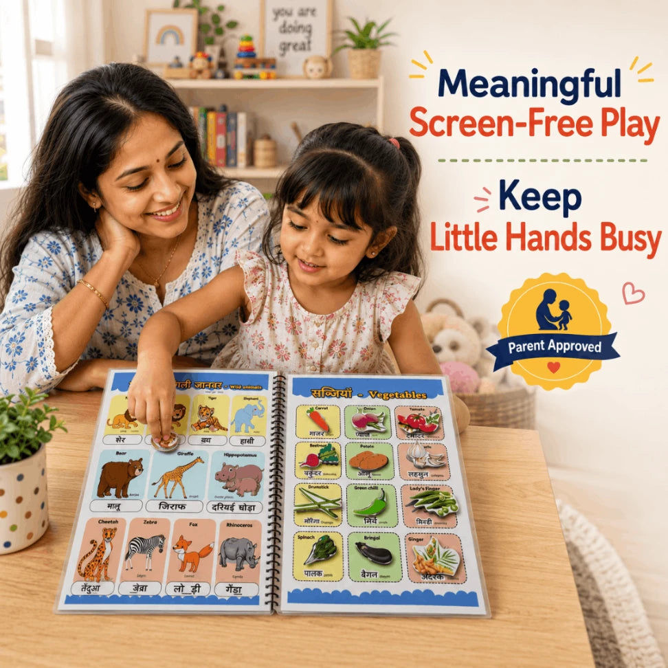 Baccha Aur Hindi Activity Book for Kids | Preschool Hindi Learning & Tracing Book | Ages 2–3.5 Years