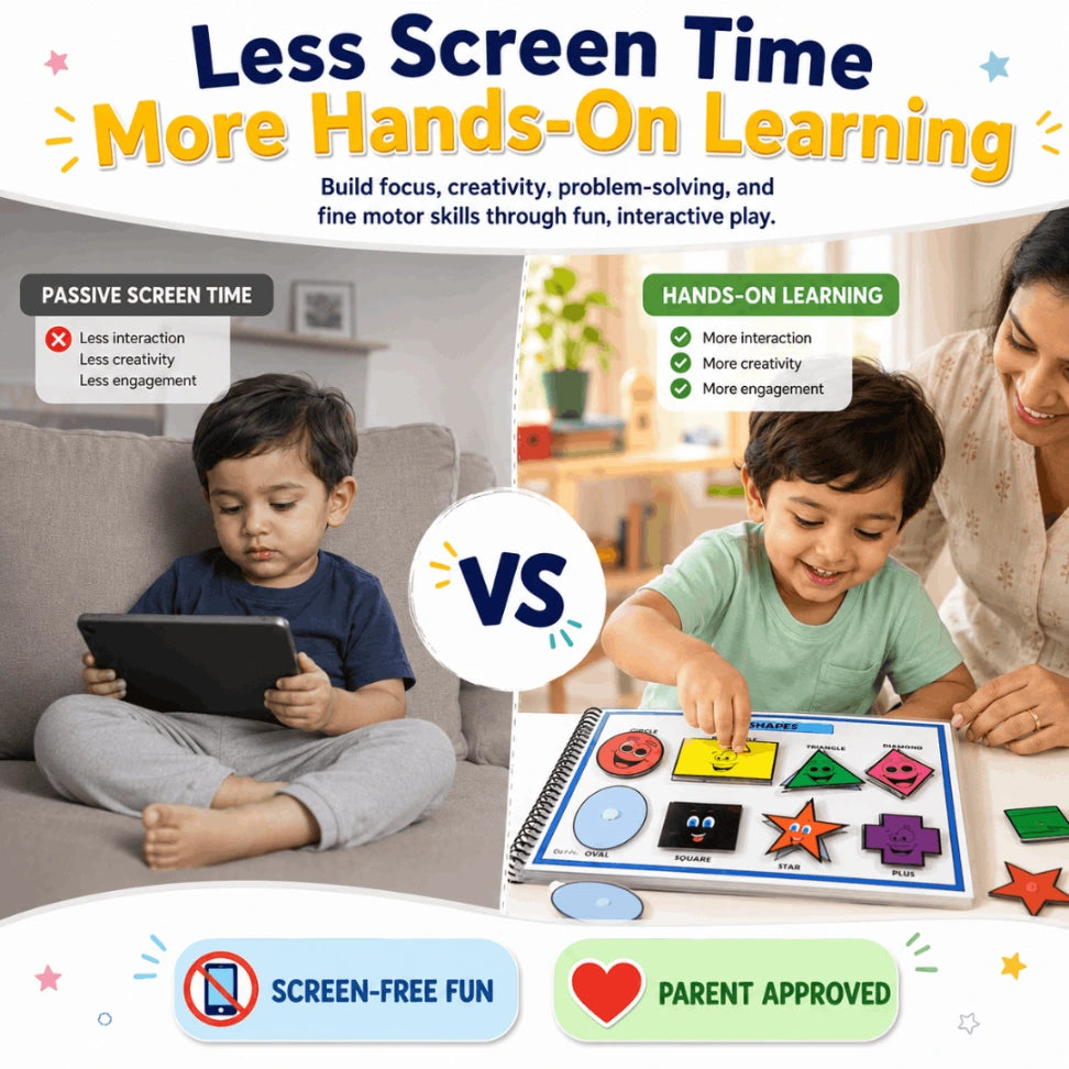 My First Activity Binder – Montessori Busy Book for Toddlers (2–4 Years) | 10 Reusable Learning Activities