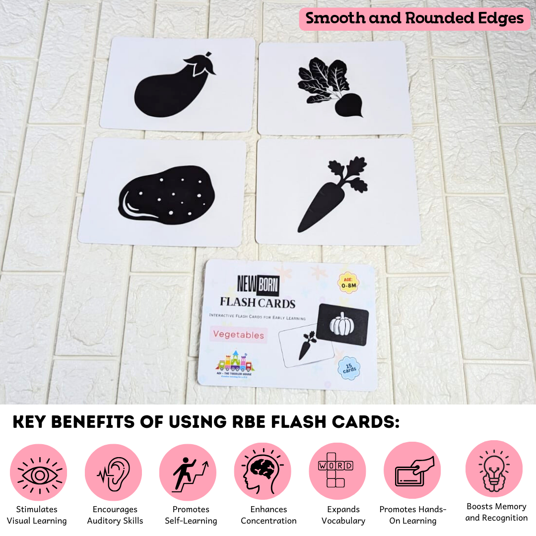 vegetable learning cards for kids