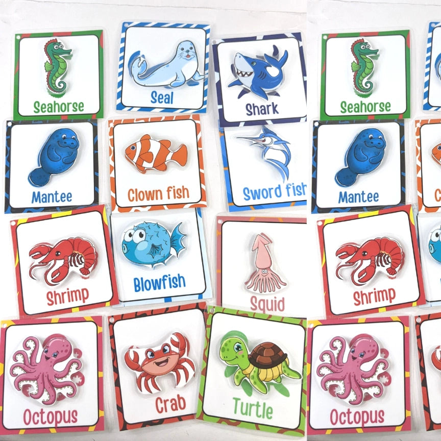 Sea animals Activity Flash cards