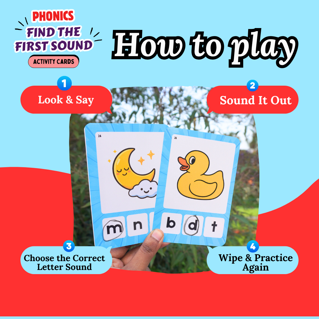 Screen-free phonics learning activity India