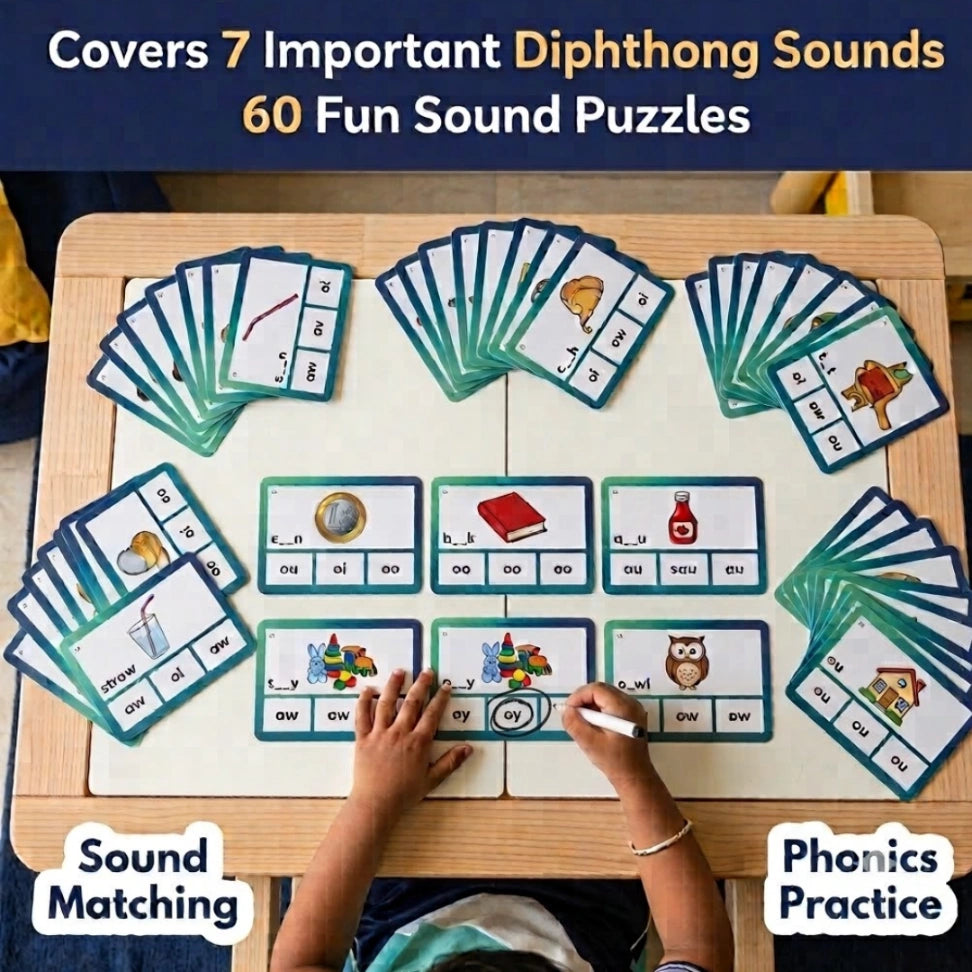 Diphthongs Activity Cards
