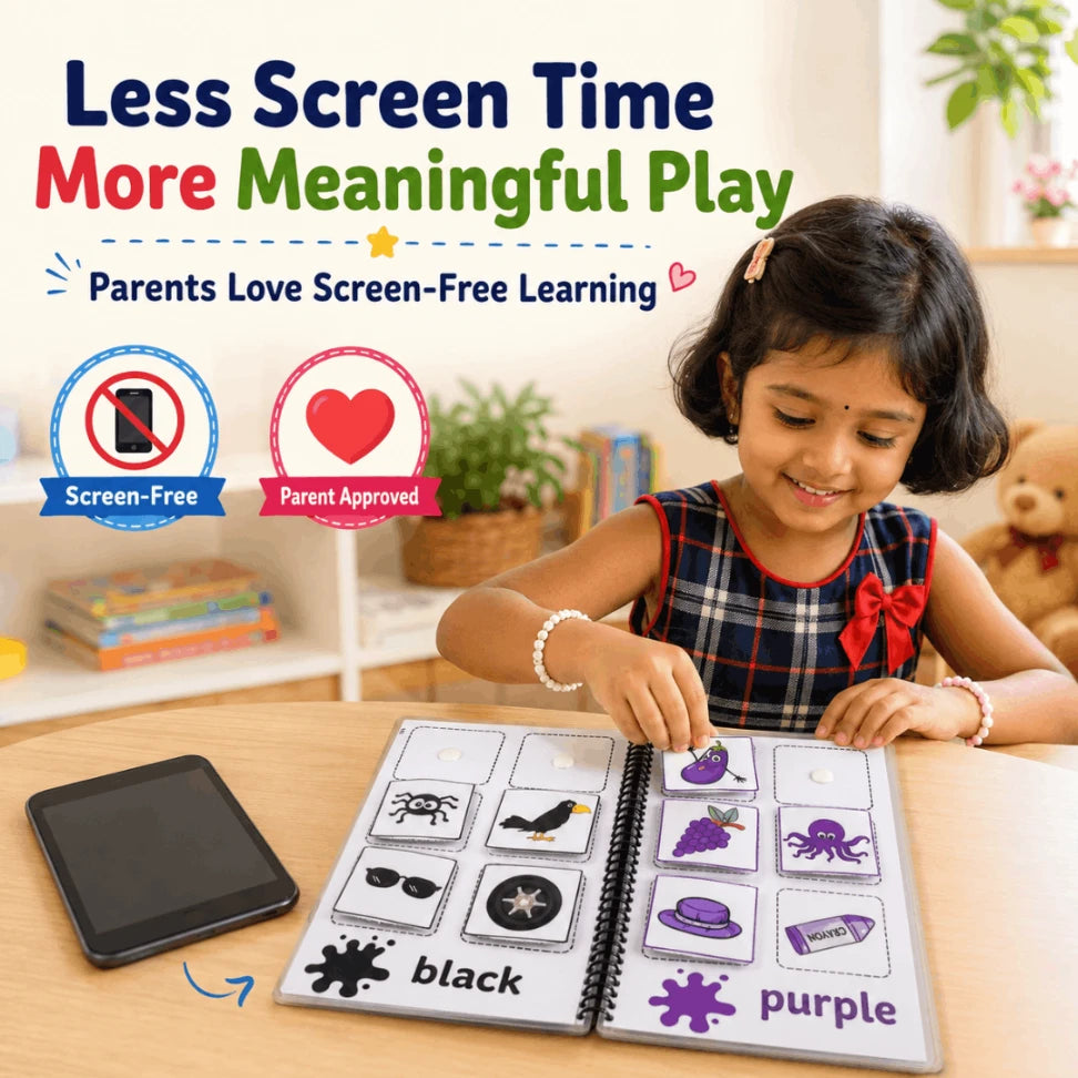 Colors Busy Book for Kids | Color Matching & Recognition Activity Book | Preschool Learning Toy Age 3+
