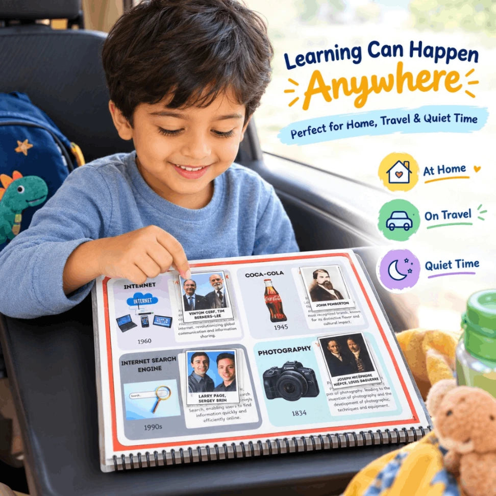Inventors and Inventions Busy Book | Interactive Activity Book for Kids 4–9 Years